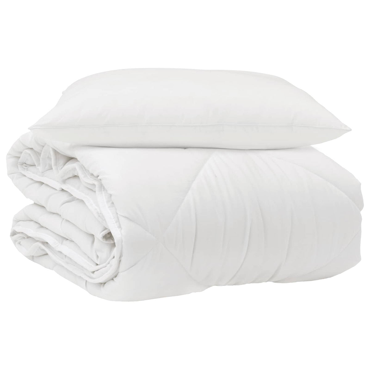 Årsdækkende Dyne med pude 2 stk. Hvid Microfiber