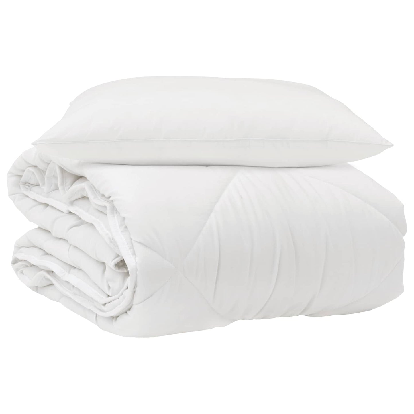 Årsdækkende Dyne med pude 2 stk. Hvid Microfiber