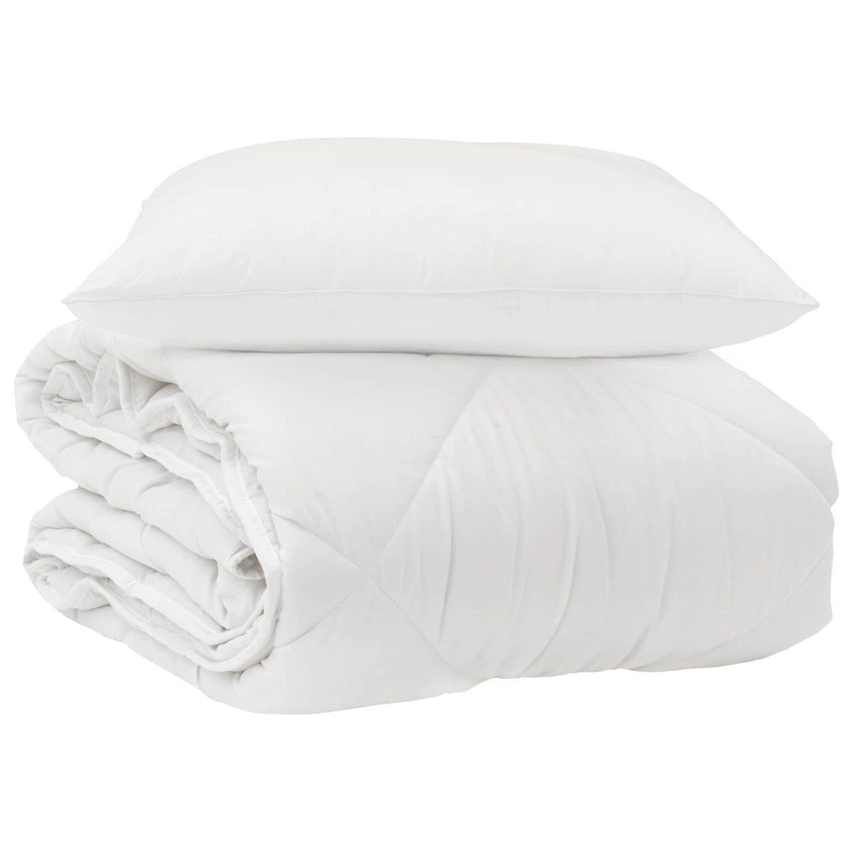 Årsdækkende Dyne med pude 2 stk. Hvid Microfiber