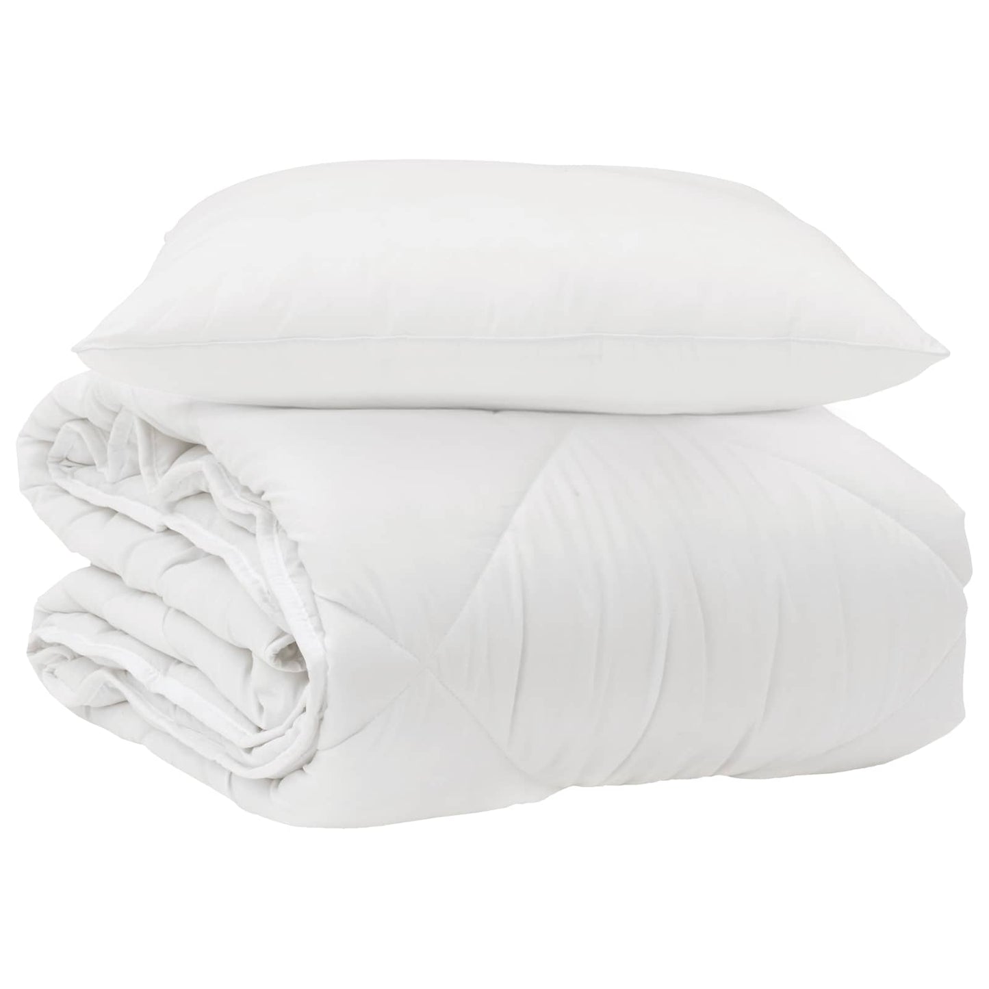 Årsdækkende Dyne med pude 2 stk. Hvid Microfiber