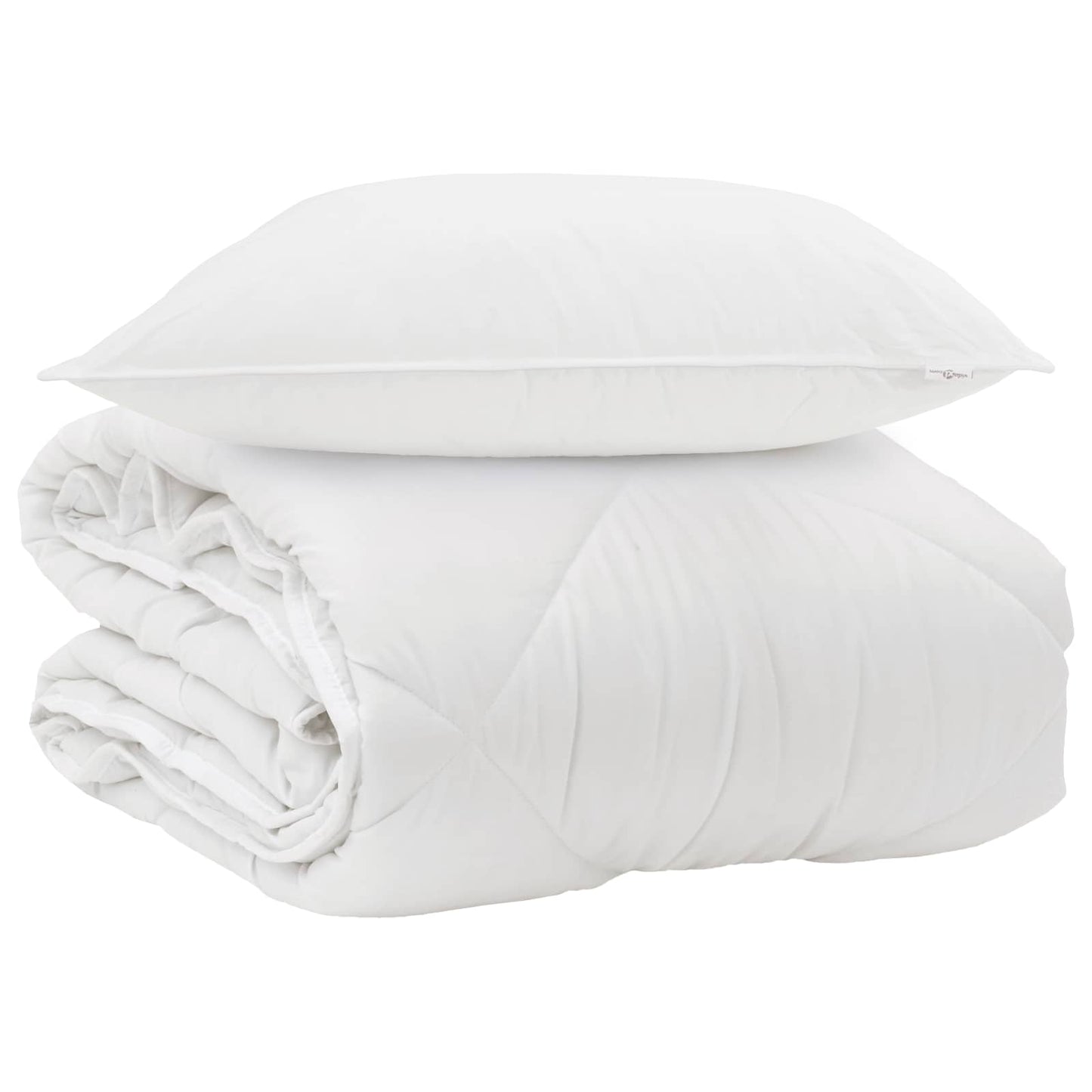Årsdækkende Dyne med pude 2 stk. Hvid Microfiber