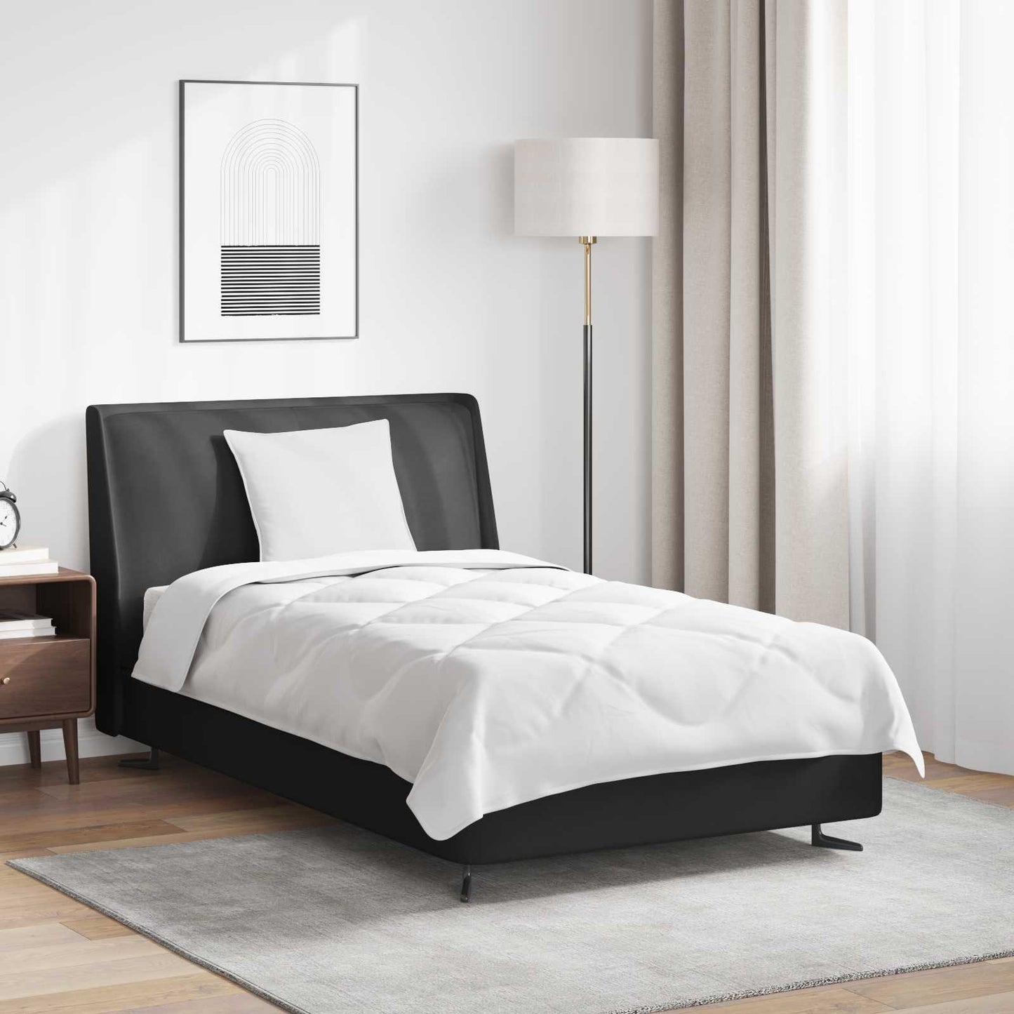 Årsdækkende Dyne med pude 2 stk. Hvid Microfiber