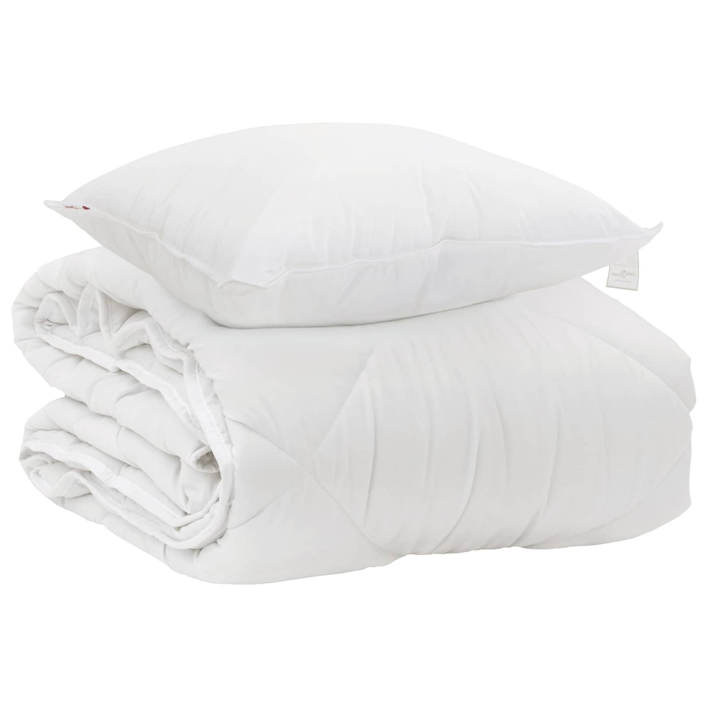 Årsdækkende Dyne med pude 2 stk. Hvid Microfiber