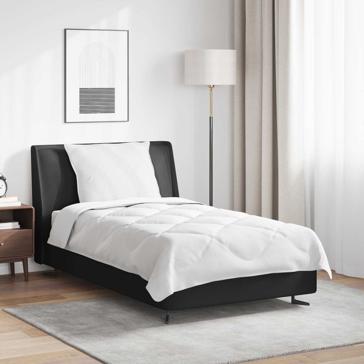 Årsdækkende Dyne med pude 2 stk. Hvid Microfiber
