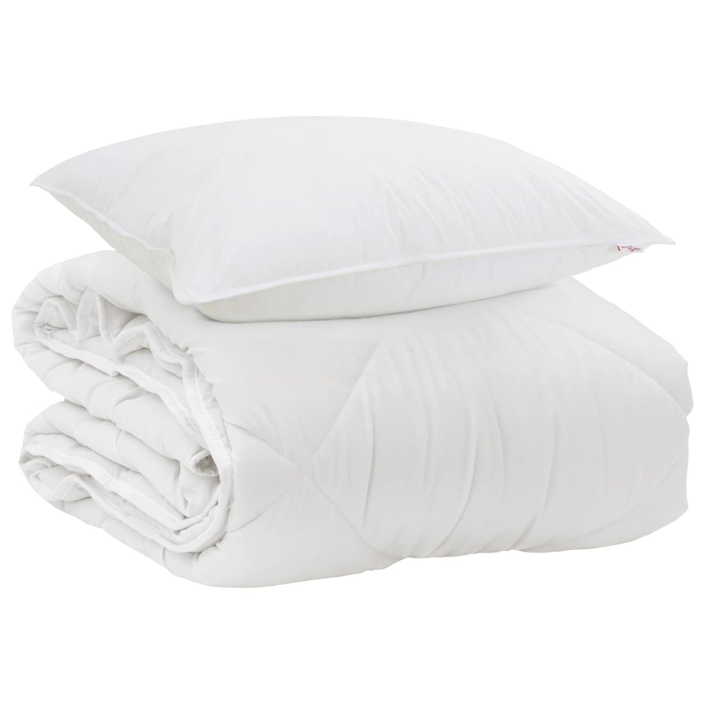 Årsdækkende Dyne med pude 2 stk. Hvid Microfiber