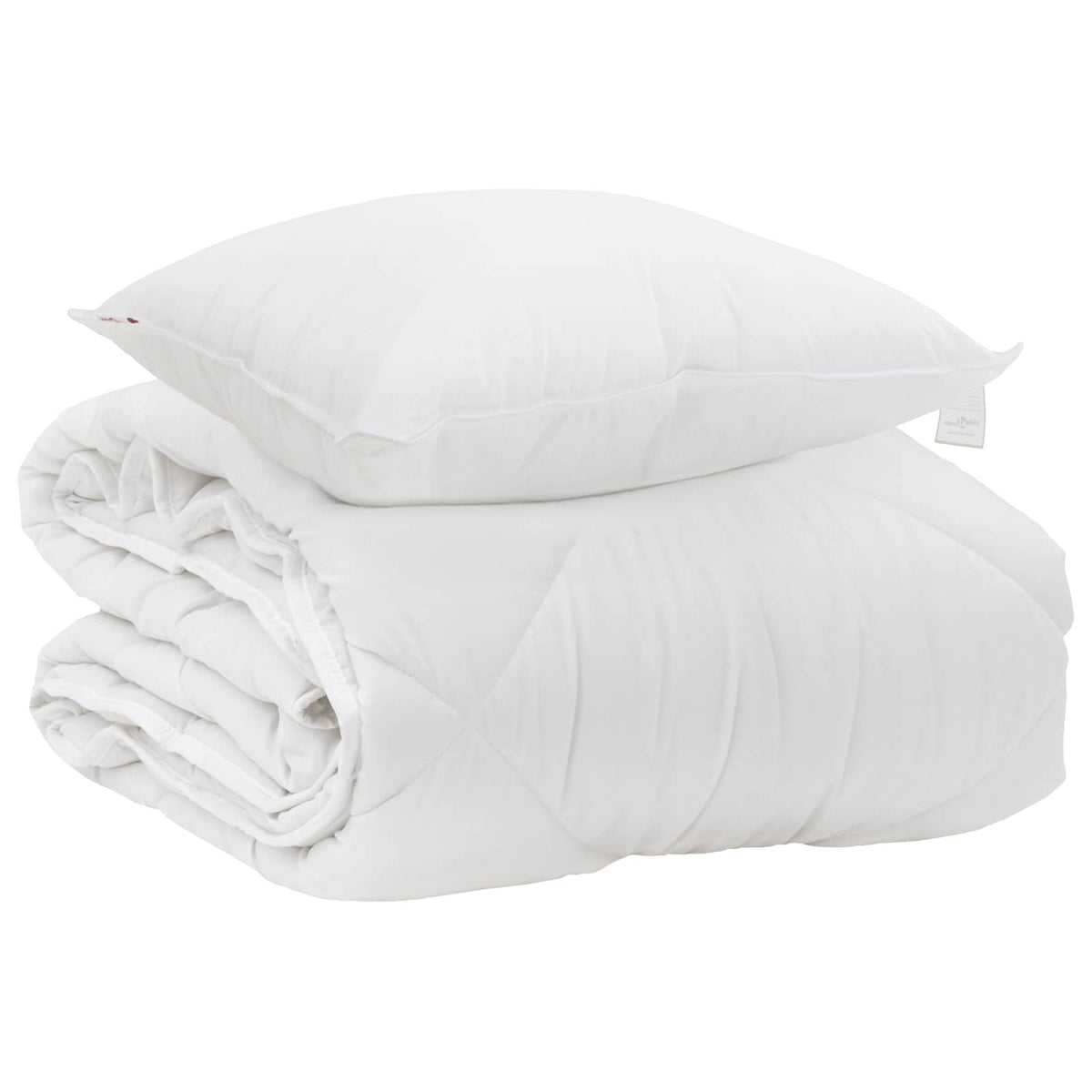 Årsdækkende Dyne med pude 2 stk. Hvid Microfiber