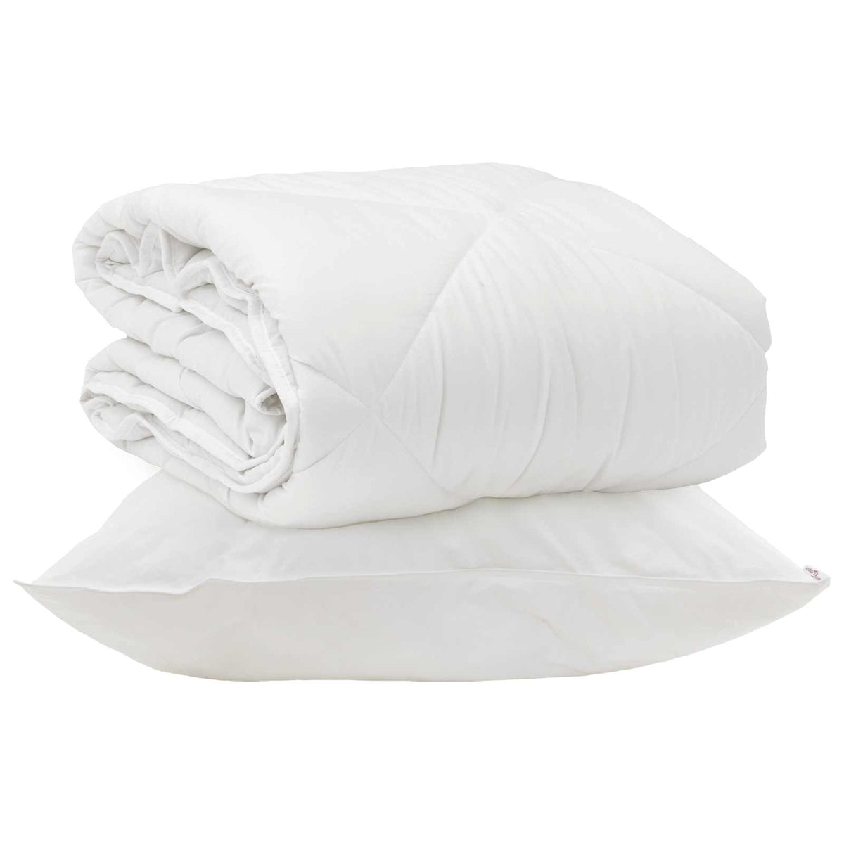 Årsdækkende Dyne med pude 2 stk. Hvid Microfiber