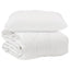Dyne med pude 2 stk. Hvid Microfiber
