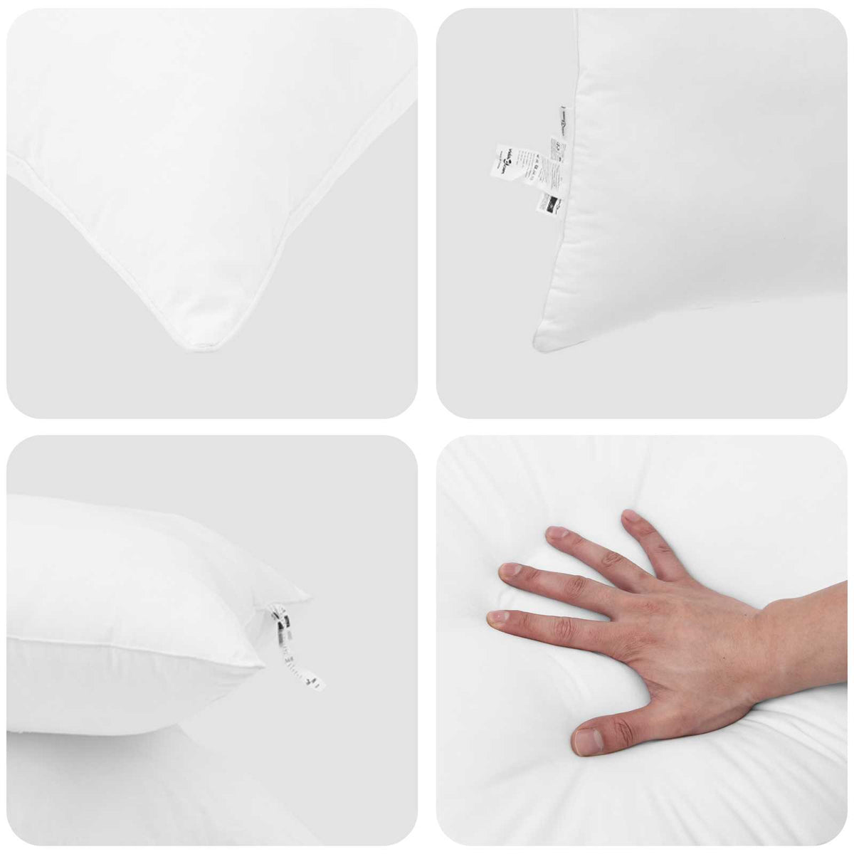 Dyne med pude 2 stk. Hvid Microfiber