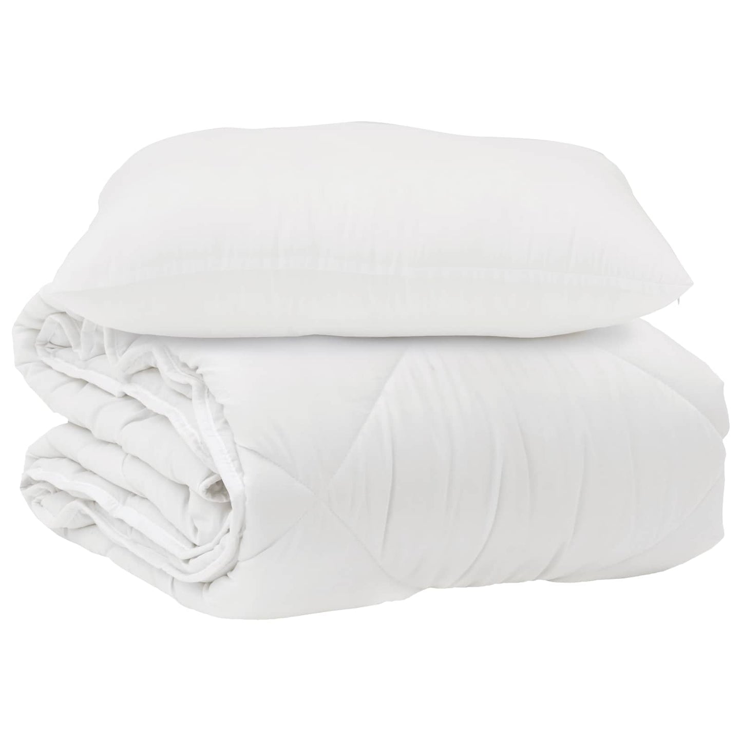 Dyne med pude 2 stk. Hvid Microfiber
