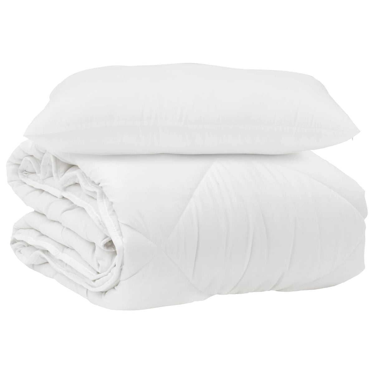 Dyne med pude 2 stk. Hvid Microfiber
