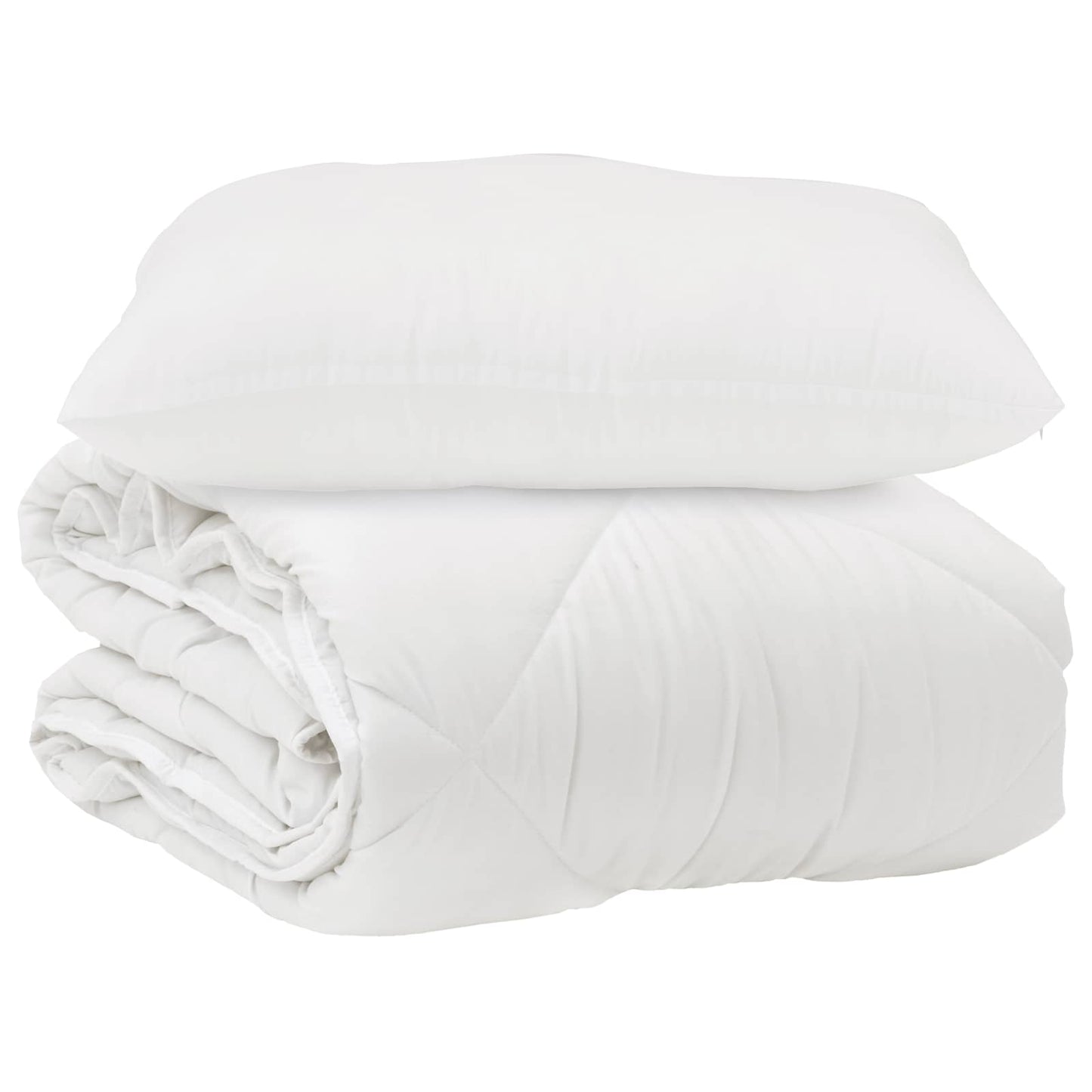 Dyne med pude 2 stk. Hvid Microfiber