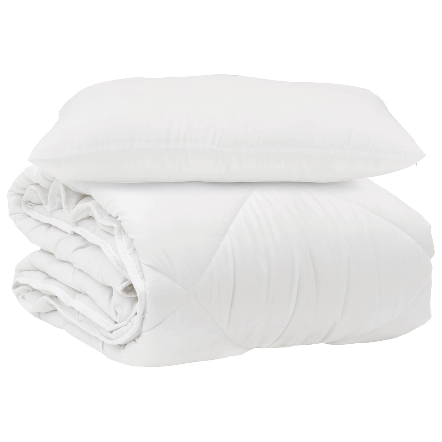 Dyne med pude 2 stk. Hvid Microfiber