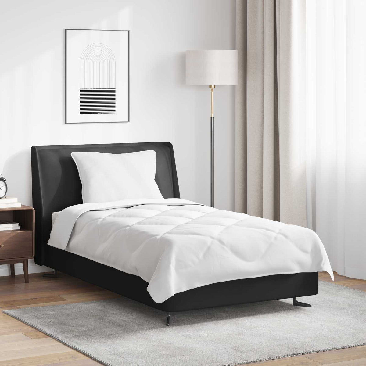 Dyne med pude 2 stk. Hvid Microfiber