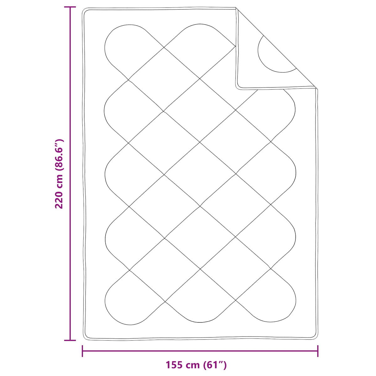 Dyne med pude 2 stk. Hvid Microfiber