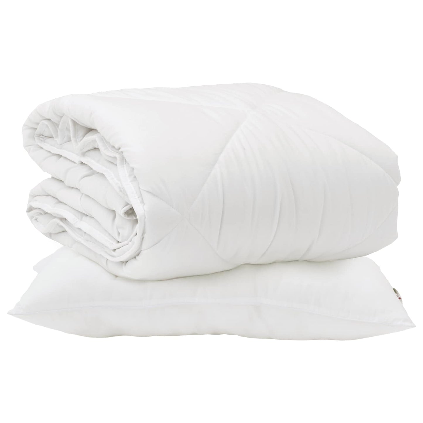 Dyne med pude 2 stk. Hvid Microfiber