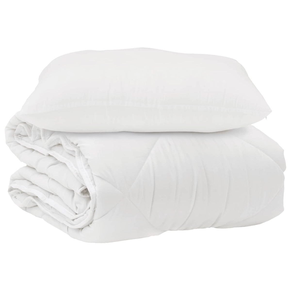 Dyne med pude 2 stk. Hvid Microfiber