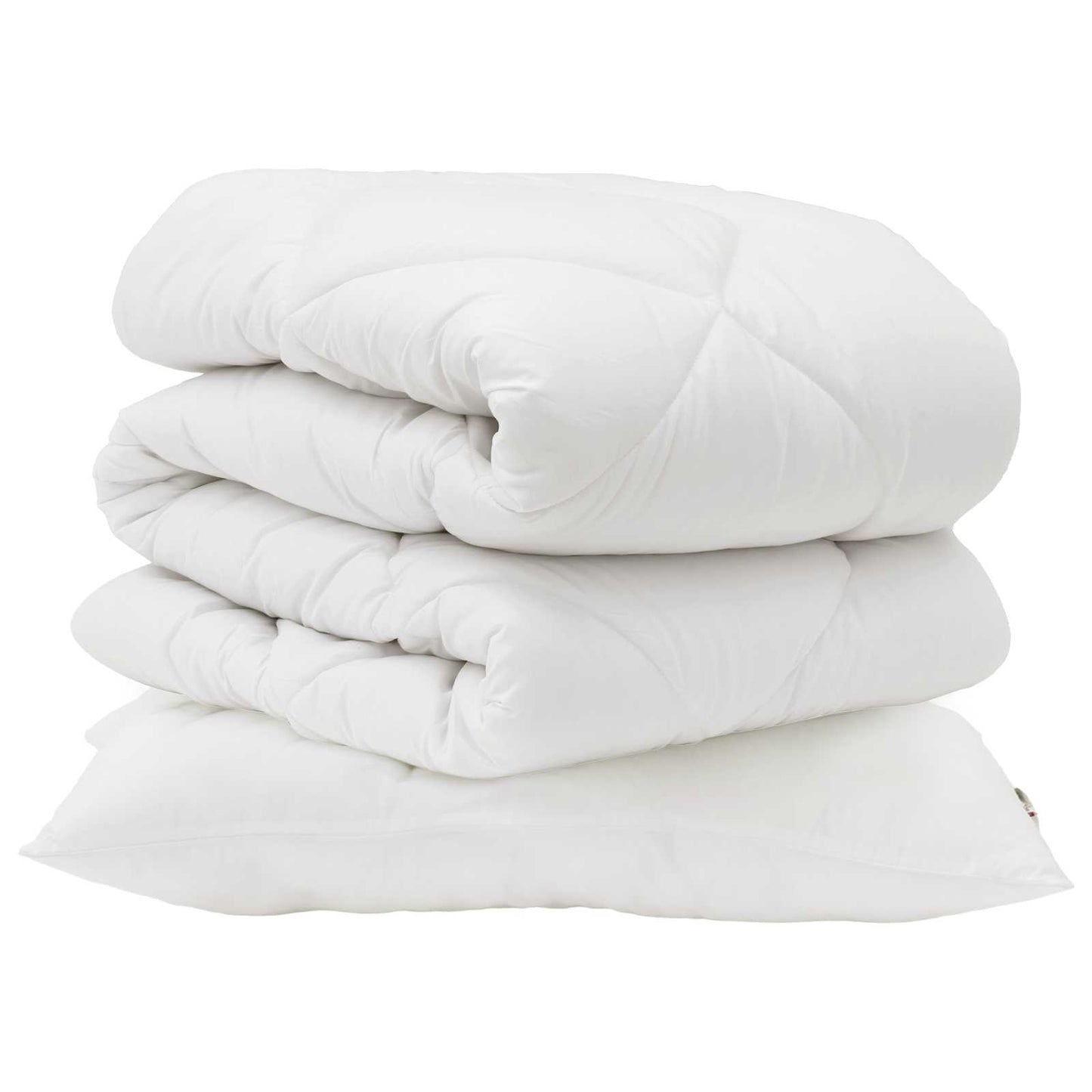 Dyne med pude 2 stk. Hvid Microfiber