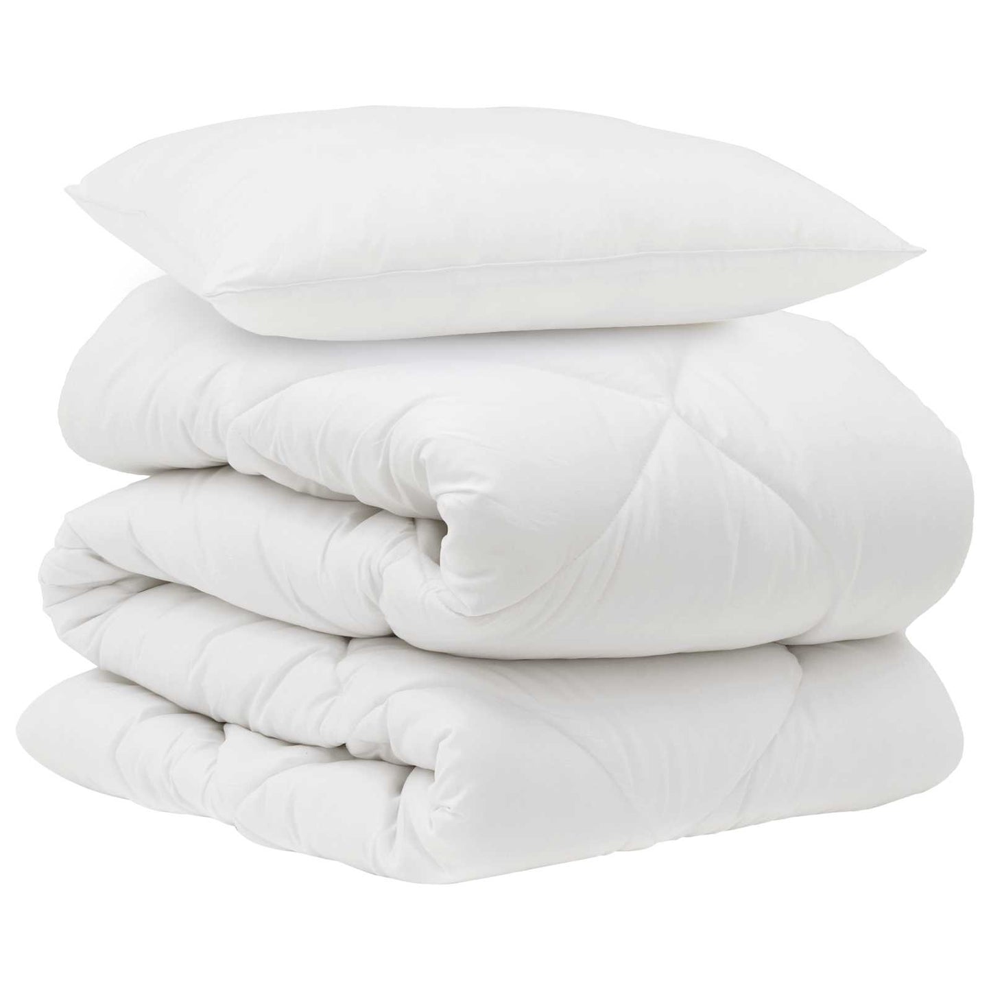 Dyne med pude 2 stk. Hvid Microfiber