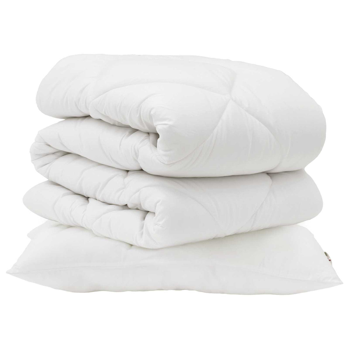 Dyne med pude 2 stk. Hvid Microfiber