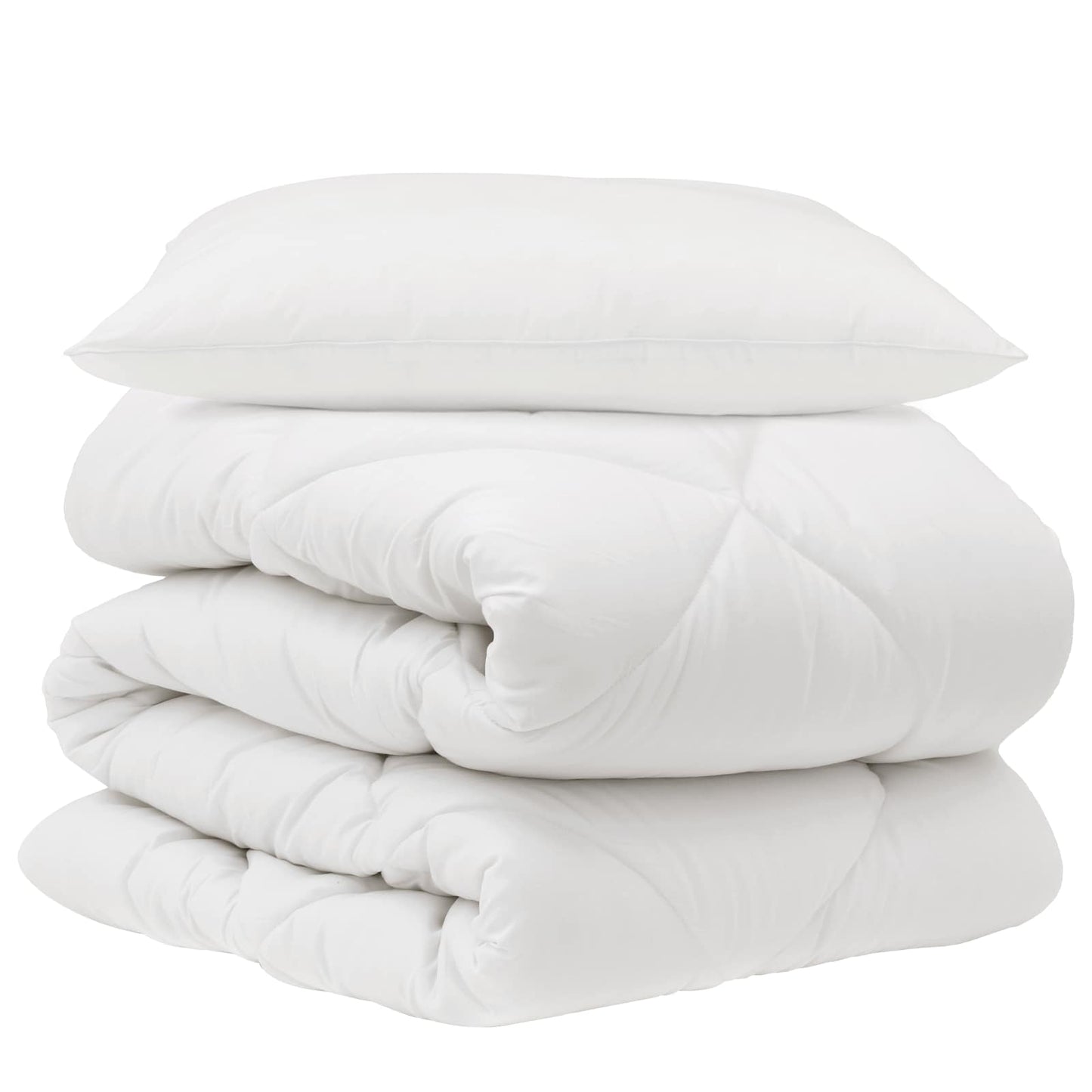 Dyne med pude 2 stk. Hvid Microfiber