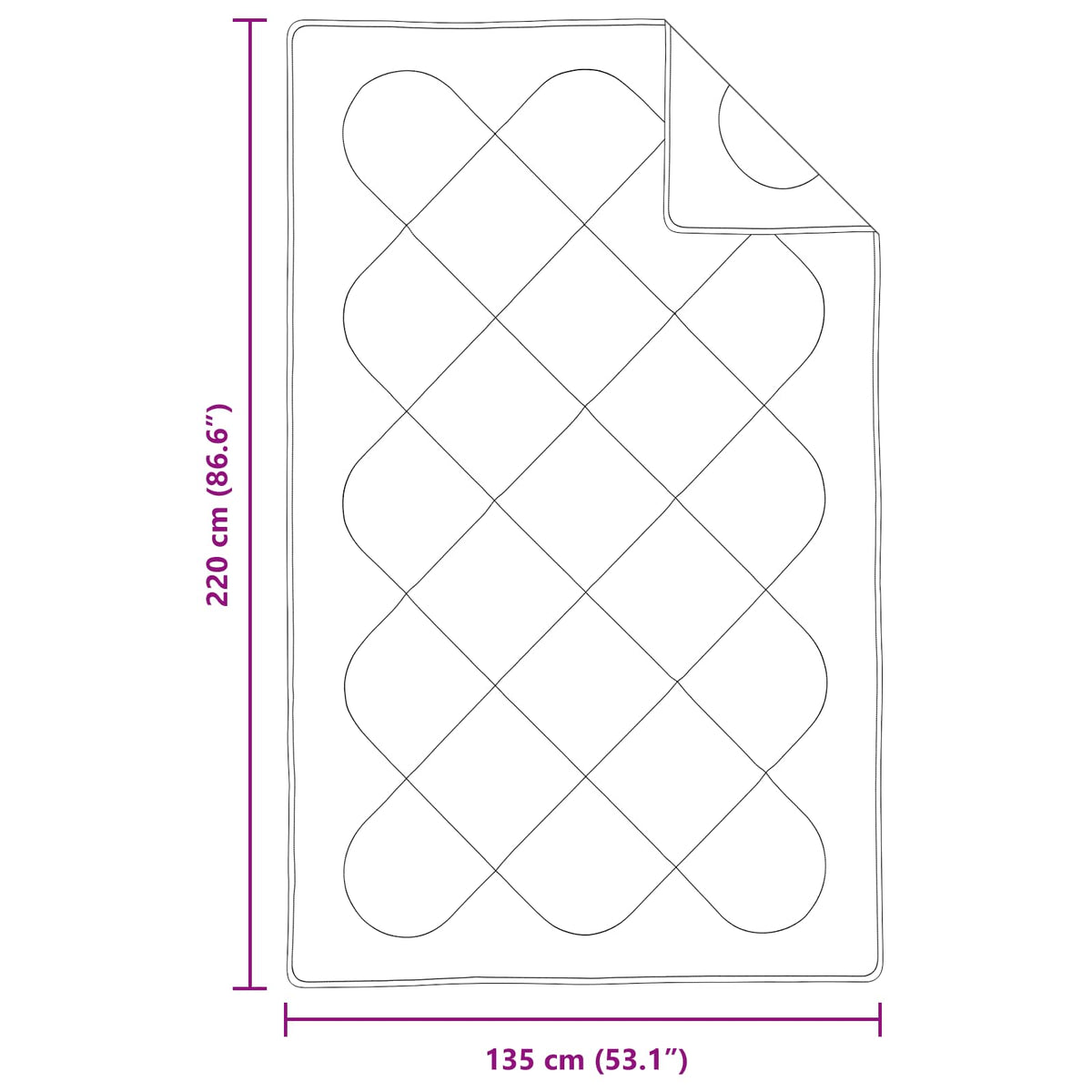 Dyne med pude 2 stk. Hvid Microfiber
