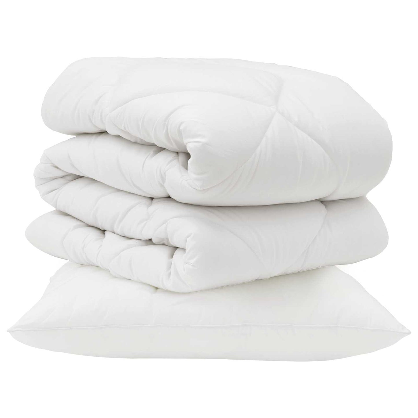 Dyne med pude 2 stk. Hvid Microfiber