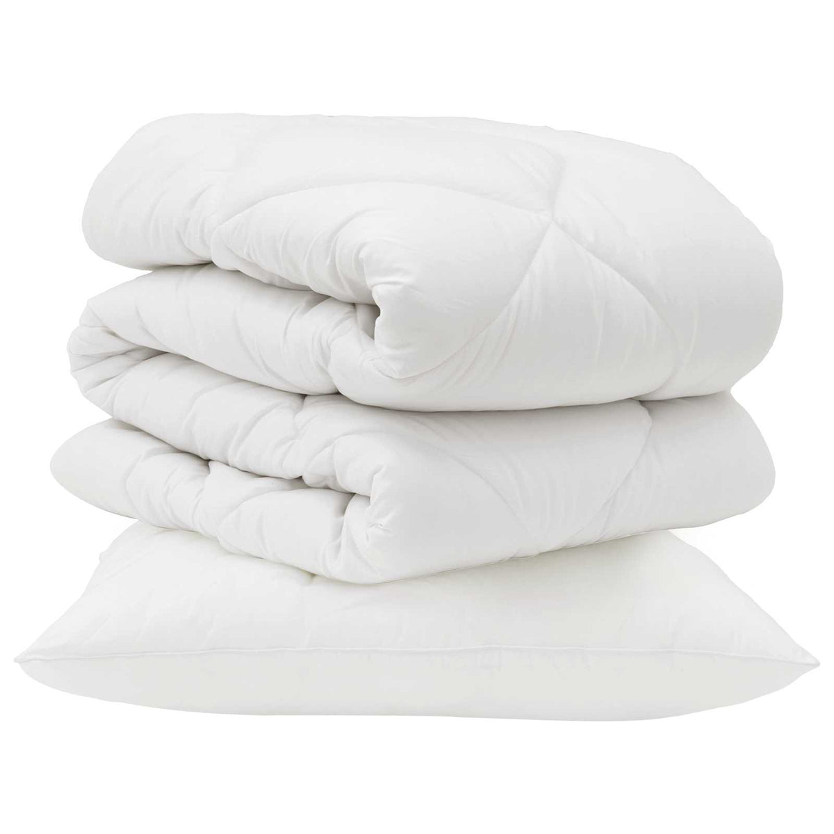 Dyne med pude 2 stk. Hvid Microfiber