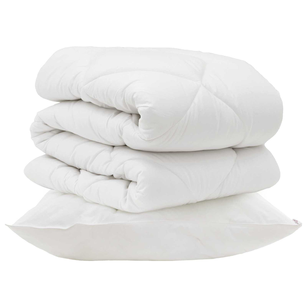 Dyne med pude 2 stk. Hvid Microfiber