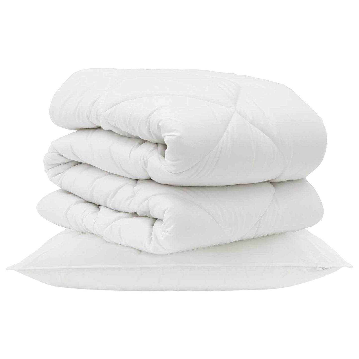 Dyne med pude 2 stk. Hvid Microfiber