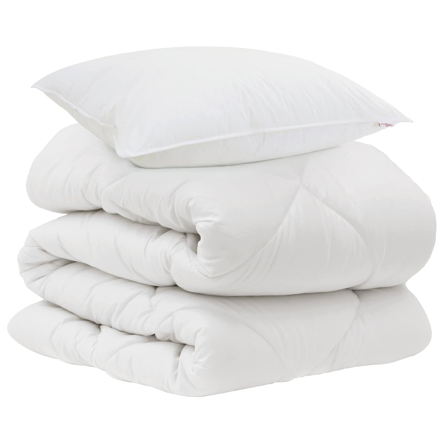 Dyne med pude 2 stk. Hvid Microfiber