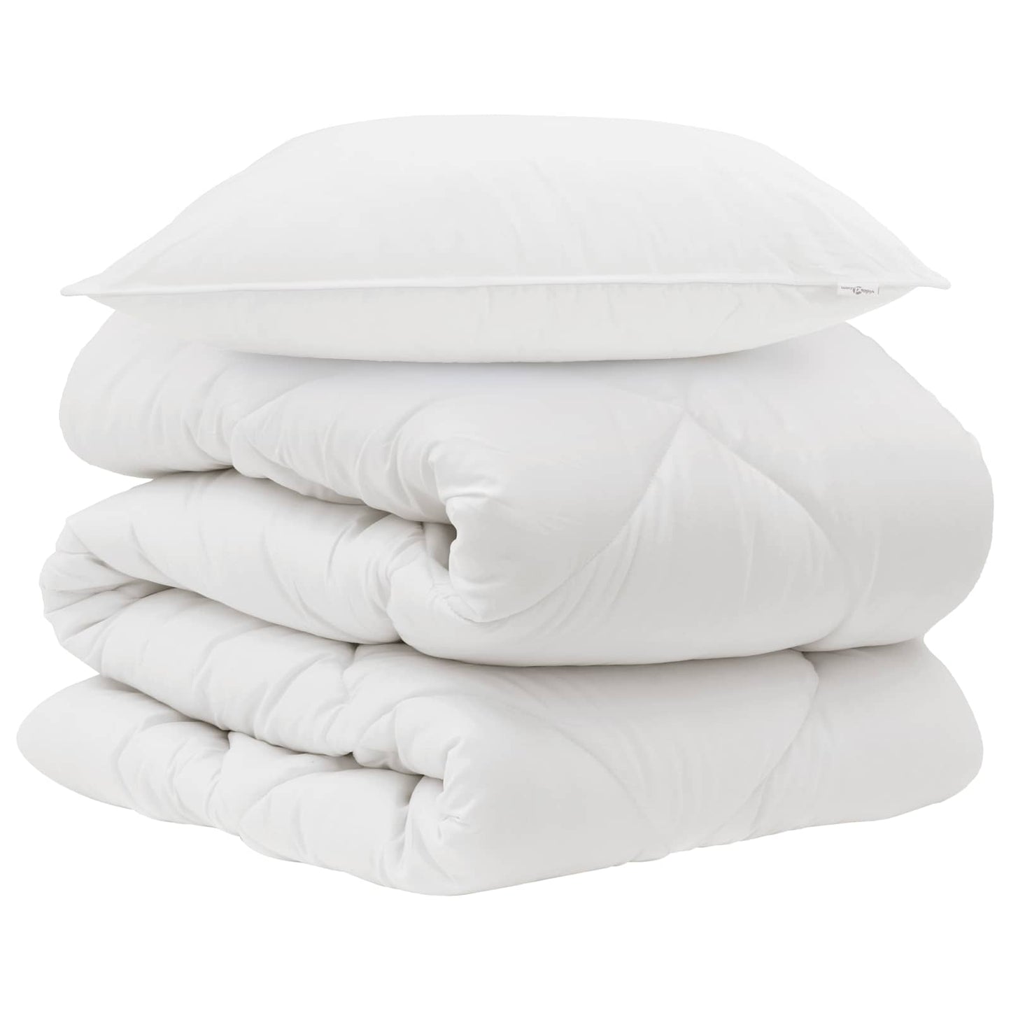 Dyne med pude 2 stk. Hvid Microfiber