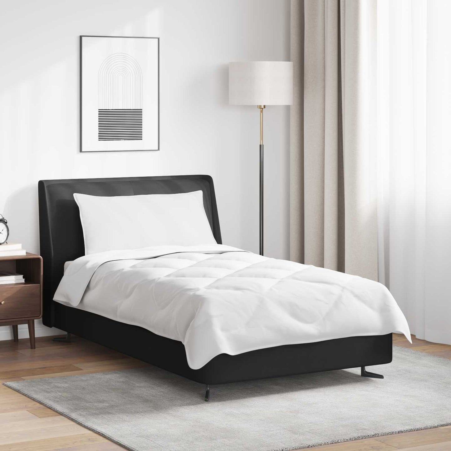 Dyne med pude 2 stk. Hvid Microfiber