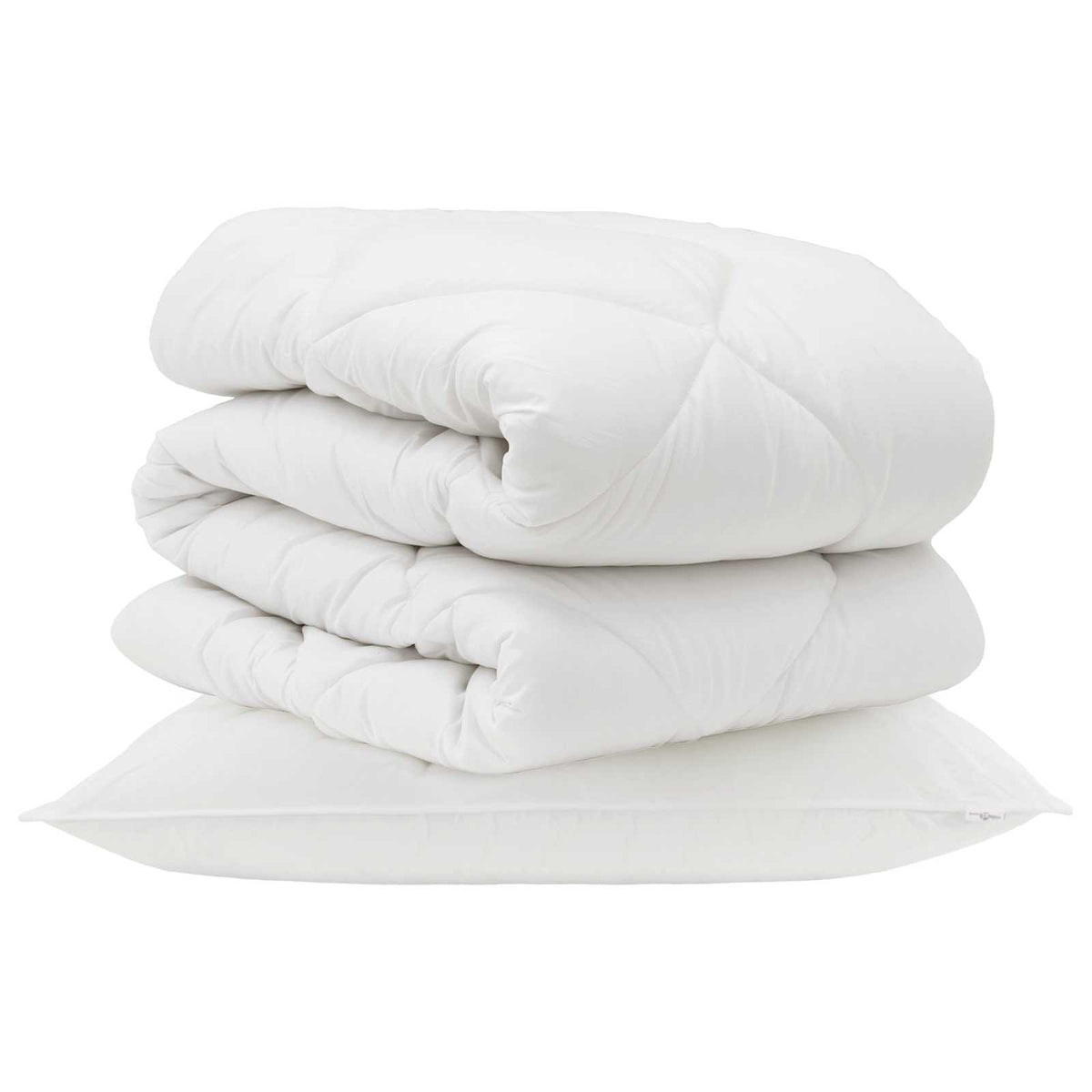 Dyne med pude 2 stk. Hvid Microfiber