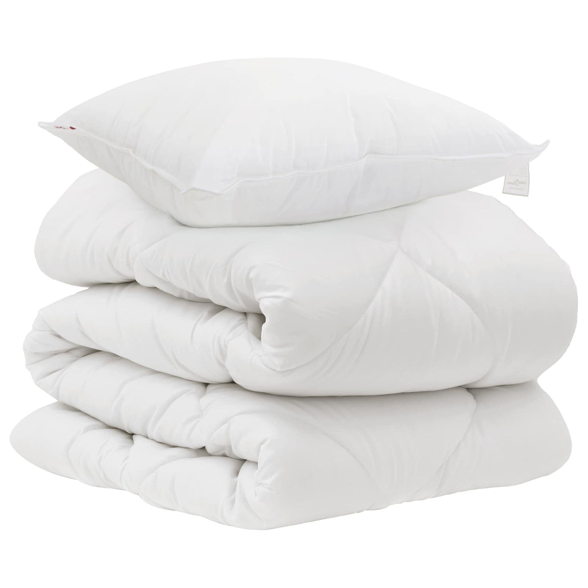 Dyne med pude 2 stk. Hvid Microfiber