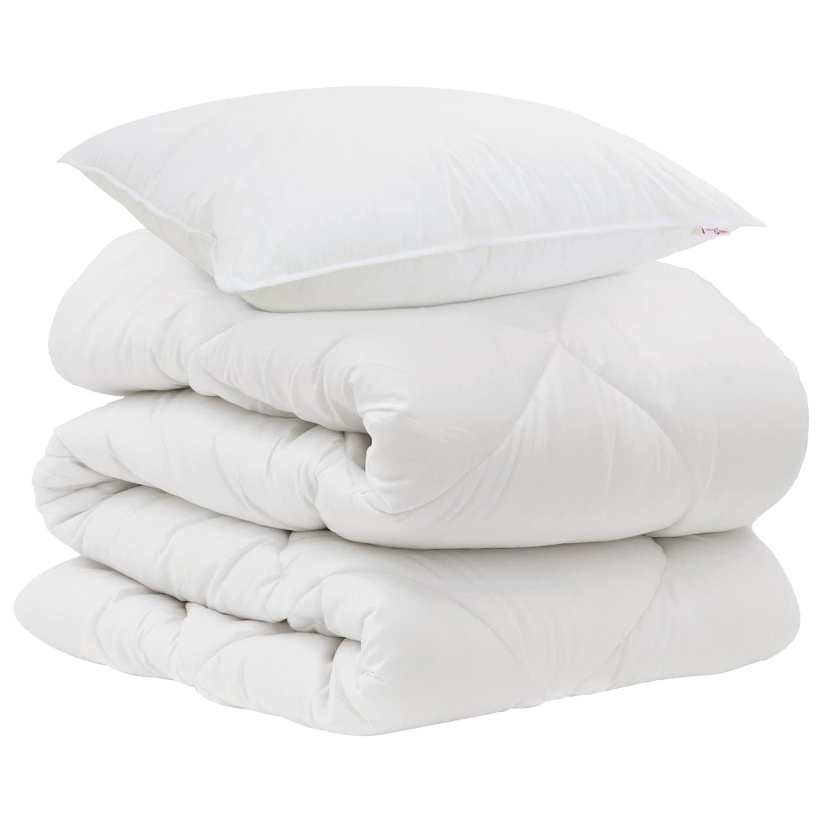 Dyne med pude 2 stk. Hvid Microfiber