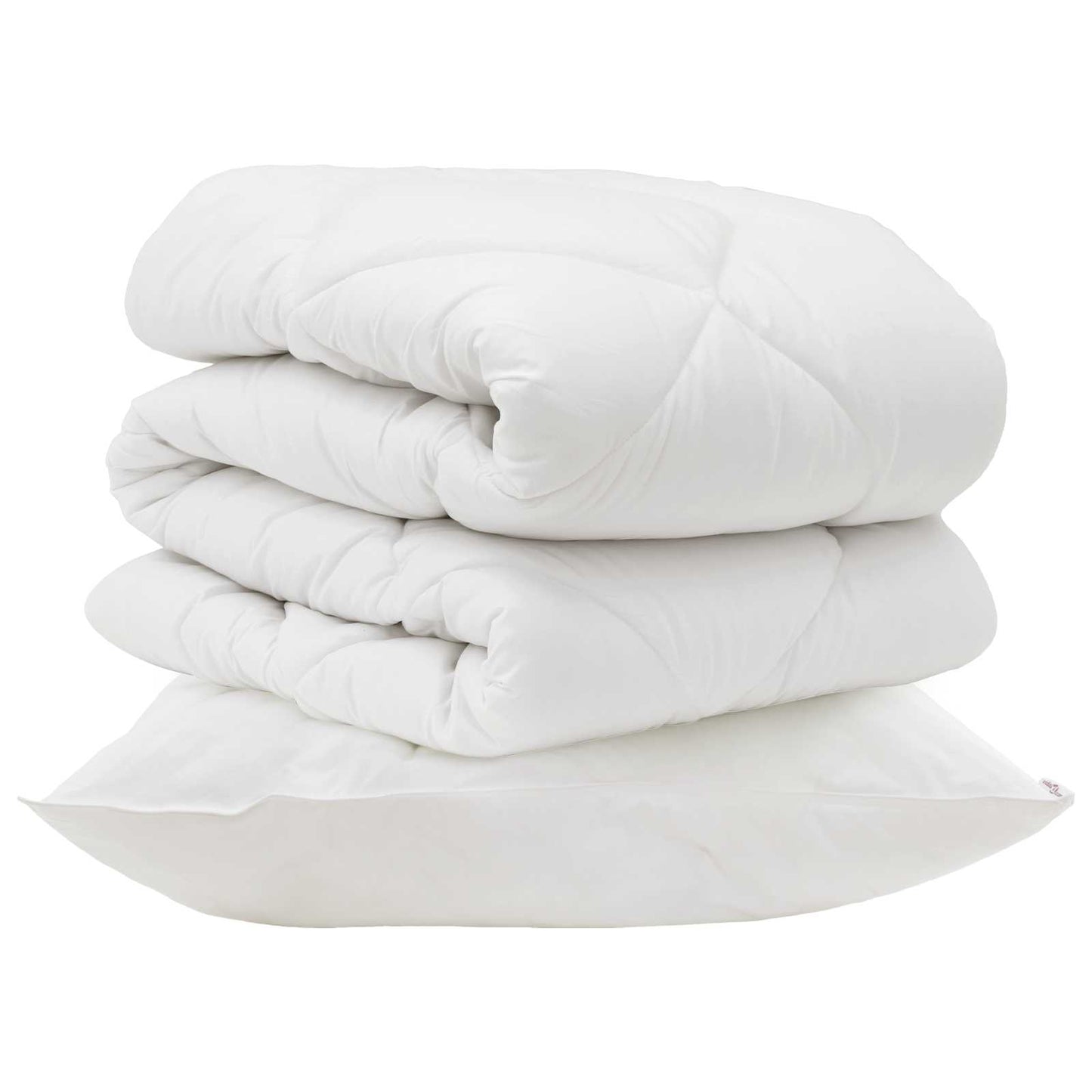 Dyne med pude 2 stk. Hvid Microfiber