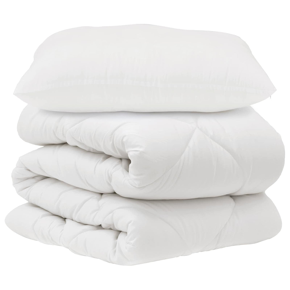 Dynebetræk Sæt med pude 2 stk. Hvid Microfiber
