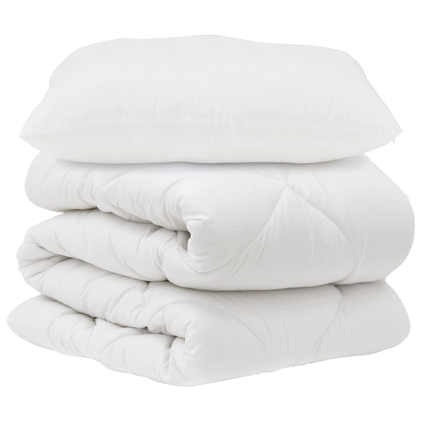 Dynebetræk Sæt med pude 2 stk. Hvid Microfiber