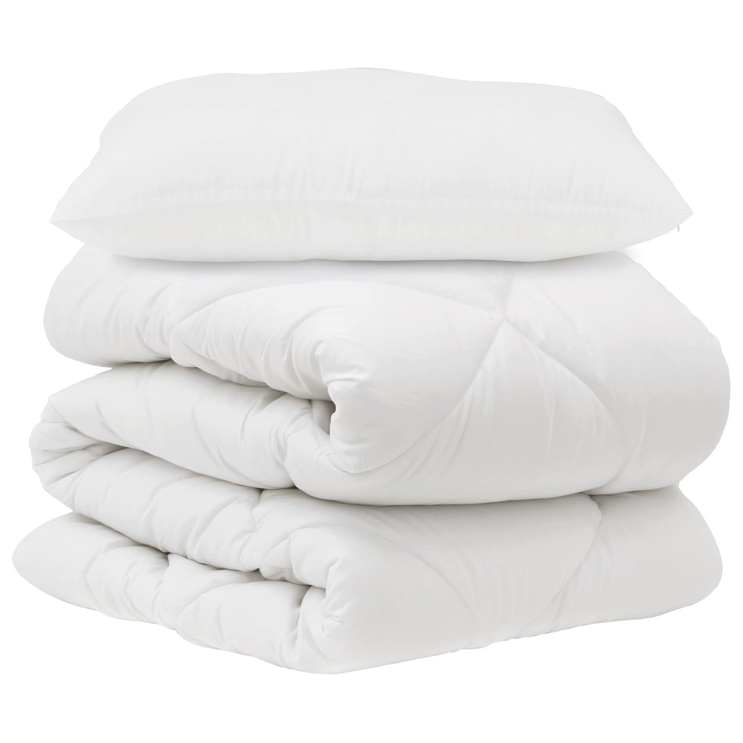 Dynebetræk Sæt med pude 2 stk. Hvid Microfiber