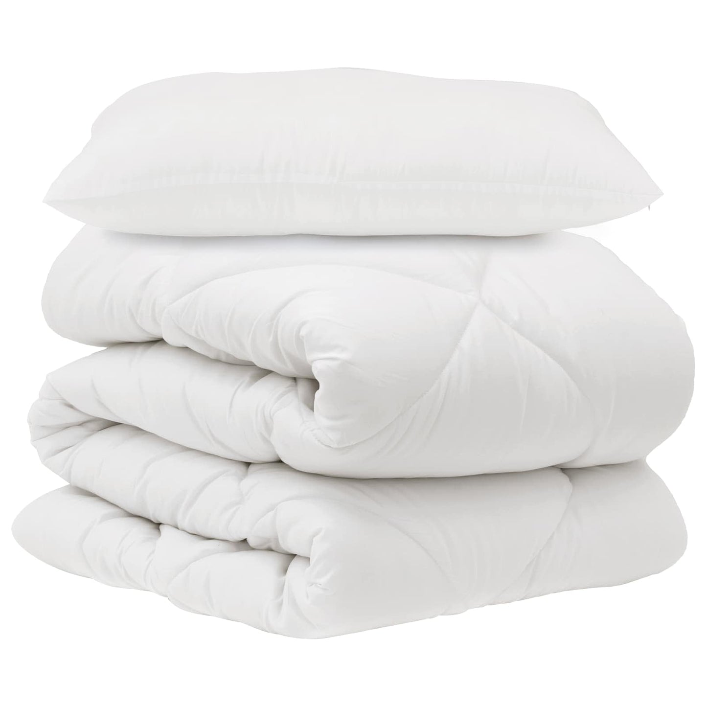Dynebetræk Sæt med pude 2 stk. Hvid Microfiber