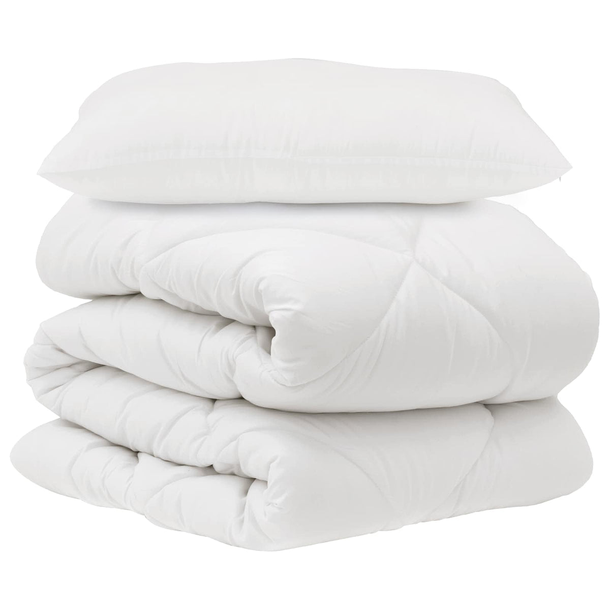 Dynebetræk Sæt med pude 2 stk. Hvid Microfiber