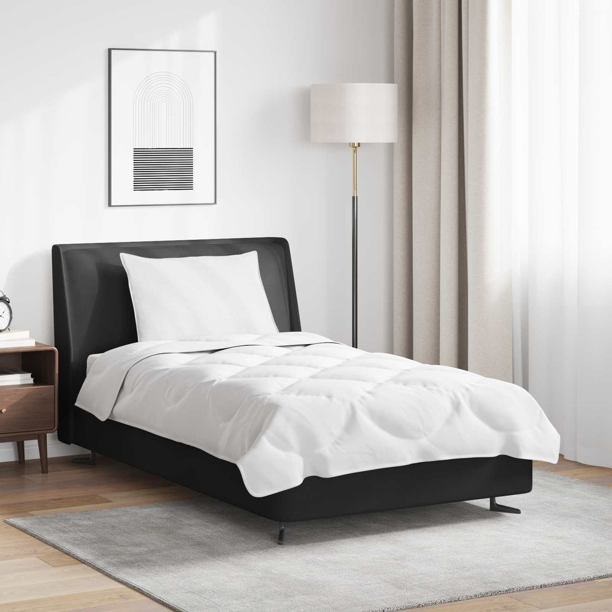 Dynebetræk Sæt med pude 2 stk. Hvid Mikrofiber