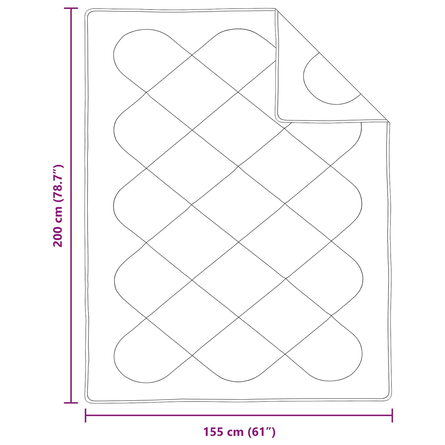 Dynebetræk Sæt med pude 2 stk. Hvid Mikrofiber