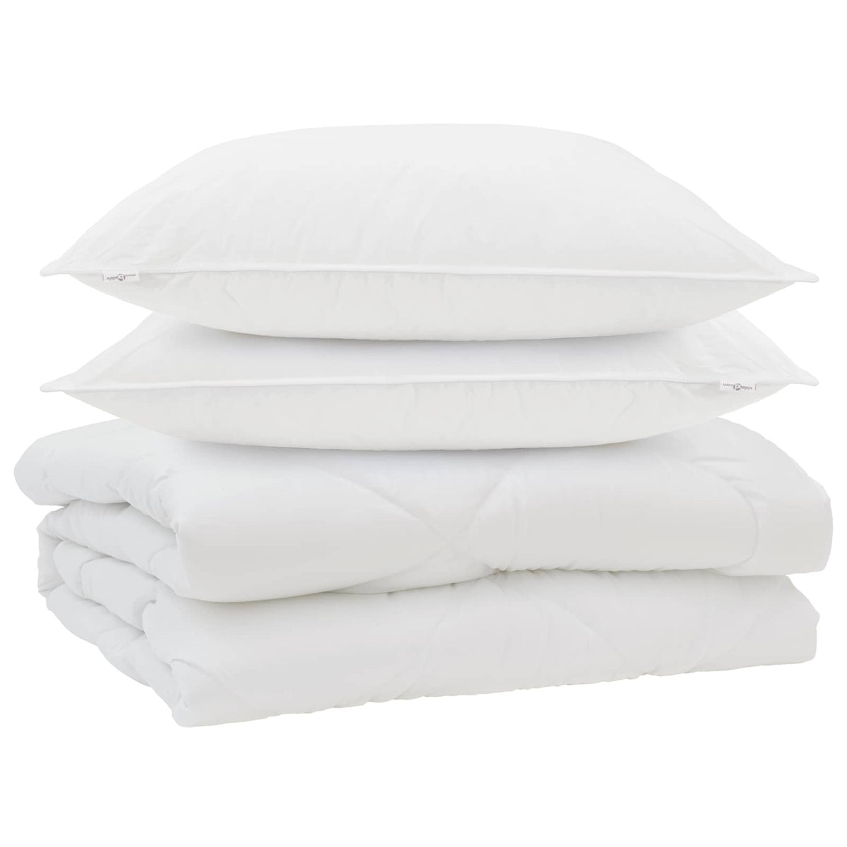 Dyne med pude 3 stk. Hvid Mikrofiber