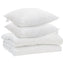 Dyne med pude 3 stk. Hvid Mikrofiber