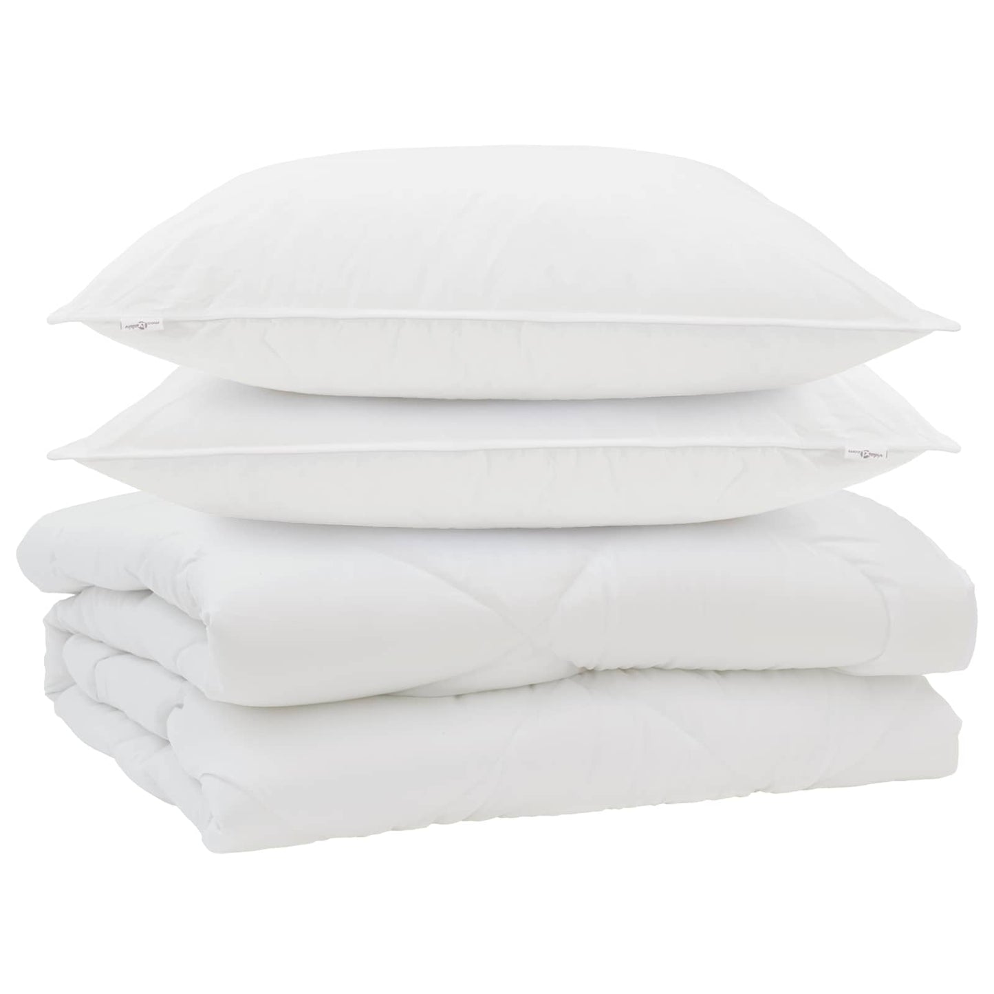 Dyne med pude 3 stk. Hvid Mikrofiber