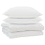 Dyne med pude 3 stk. Hvid Mikrofiber