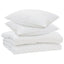 Dyne med pude 3 stk. Hvid Mikrofiber