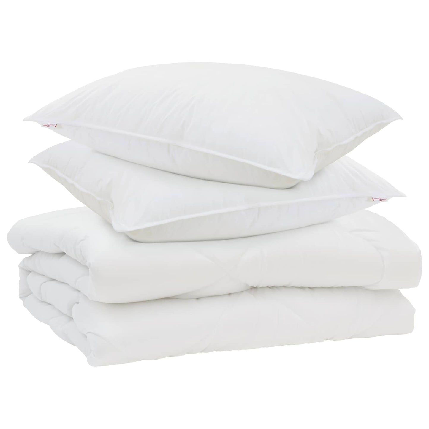 Dyne med pude 3 stk. Hvid Mikrofiber
